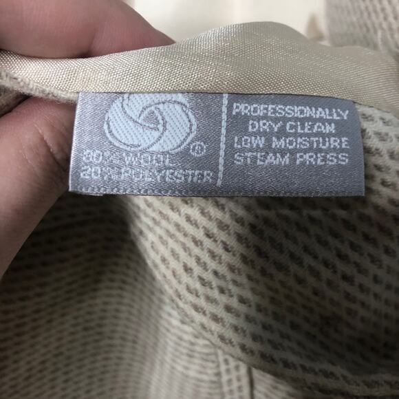 Talbots Austin Hill Blazer Tan Wool Knit 10 VTG - Picture 5 of 9